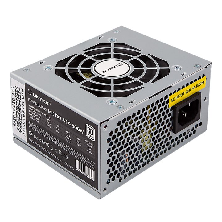 UNYKAch SFX 300W Power Supply Unit 20+4 Pin ATX Silver