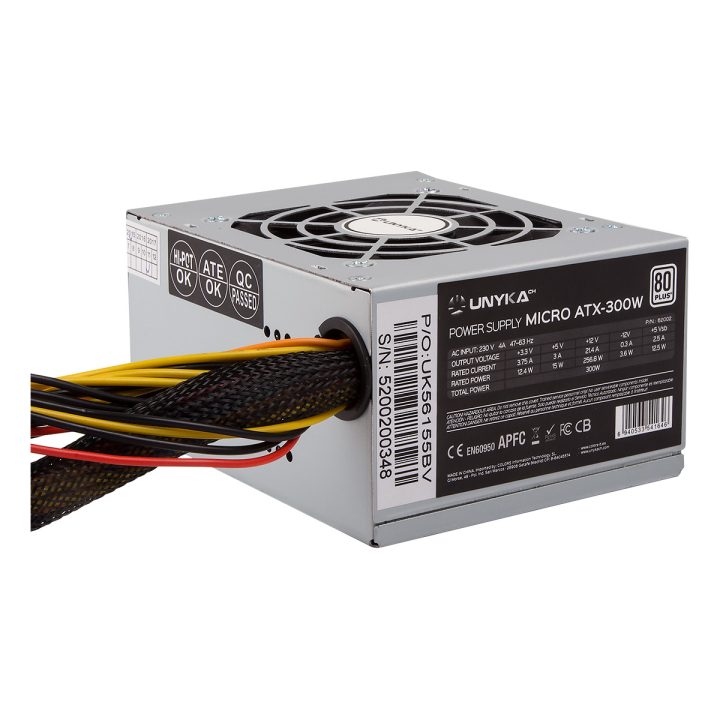 UNYKAch SFX 300W unidade de fonte de alimentação 20+4 pinos ATX Prata
