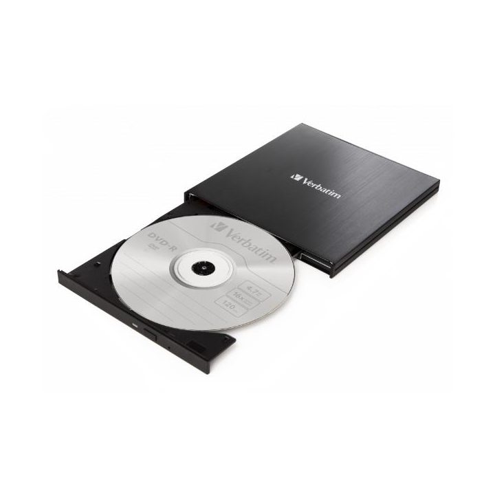 Leitor CD-DVD slim Verbatim USB-C (43886)