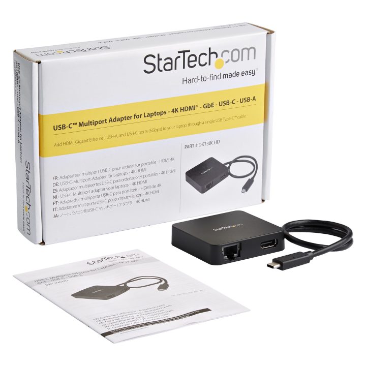 StarTech.com USB-C Multiport Adapter - Portable USB-C Mini Dock 4K…