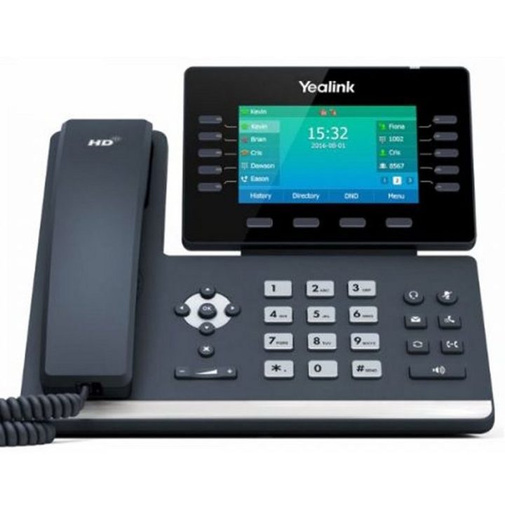 Yealink SIP-T54W Telefone IP Preto 10 linhas LCD Wi-Fi
