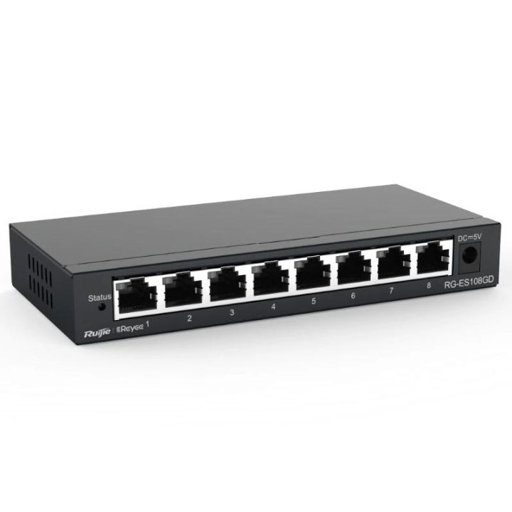 Ruijie Networks Reyee Unmanaged Switch 8xGb RJ45 Steel Case…