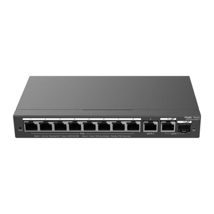Ruijie Networks Reyee RG-ES210GS-P Switch 8xG 2xUpL 1xSFP C PoE 12