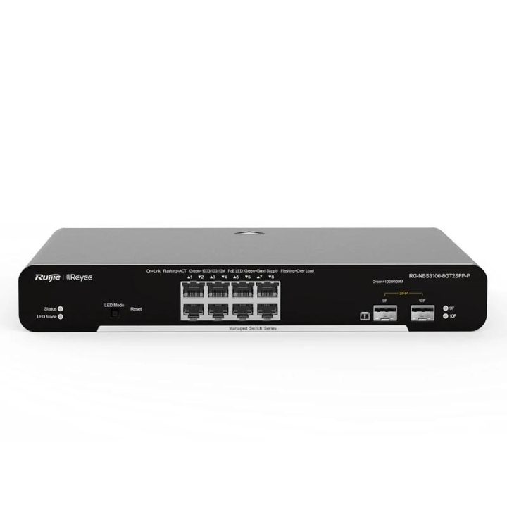Ruijie Networks Reyee Switch L2 8xGb PoE+ 2xSFP Slots Rack…