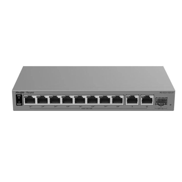 Ruijie Networks Reyee RG-ES211GS-LP Switch Cloud 8P PoE + 2P 1G +