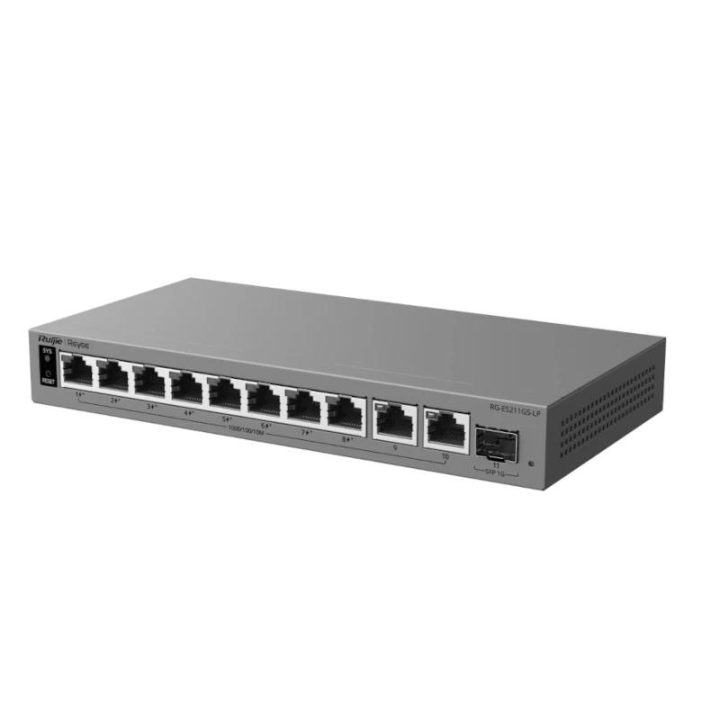 Ruijie Networks Reyee RG-ES211GS-LP Switch Cloud 8P PoE + 2P 1G +