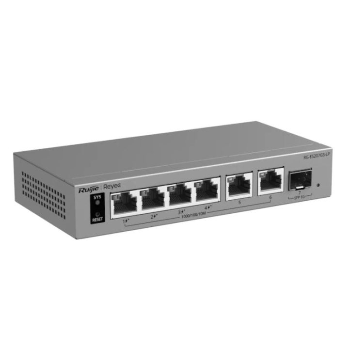 Ruijie Networks Reyee RG-ES207GS-LP Switch Cloud 4P PoE + 2P 1G +