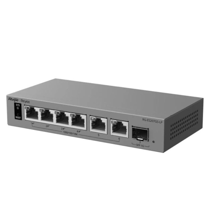 Ruijie Networks Reyee RG-ES207GS-LP Switch Cloud 4P PoE + 2P 1G +