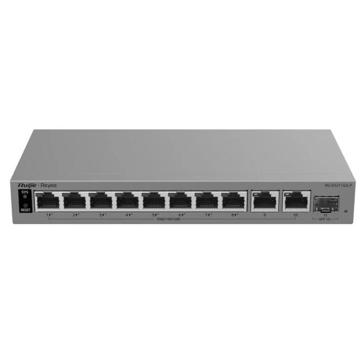 Ruijie Networks Reyee RG-ES211GS-P Cloud Switch 8P PoE + 2P 1G + 1