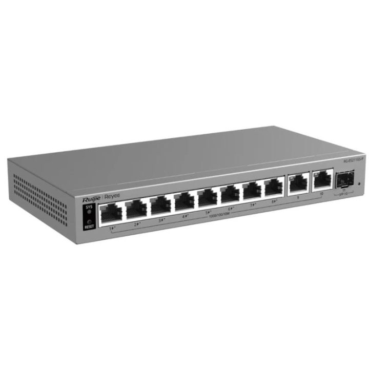 Ruijie Networks Reyee RG-ES211GS-P Switch Cloud 8P PoE + 2P 1G + 1