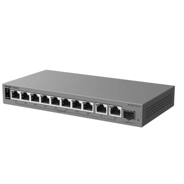 Ruijie Networks Reyee RG-ES211GS-P Switch Cloud 8P PoE + 2P 1G + 1