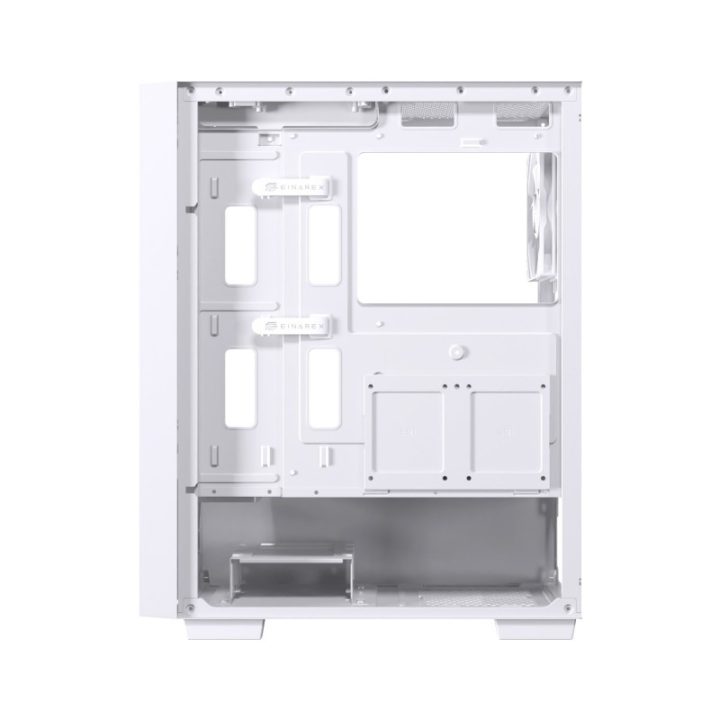 Gabinete de PC gaming Einarex P100 core ATX vidro temperado branco…