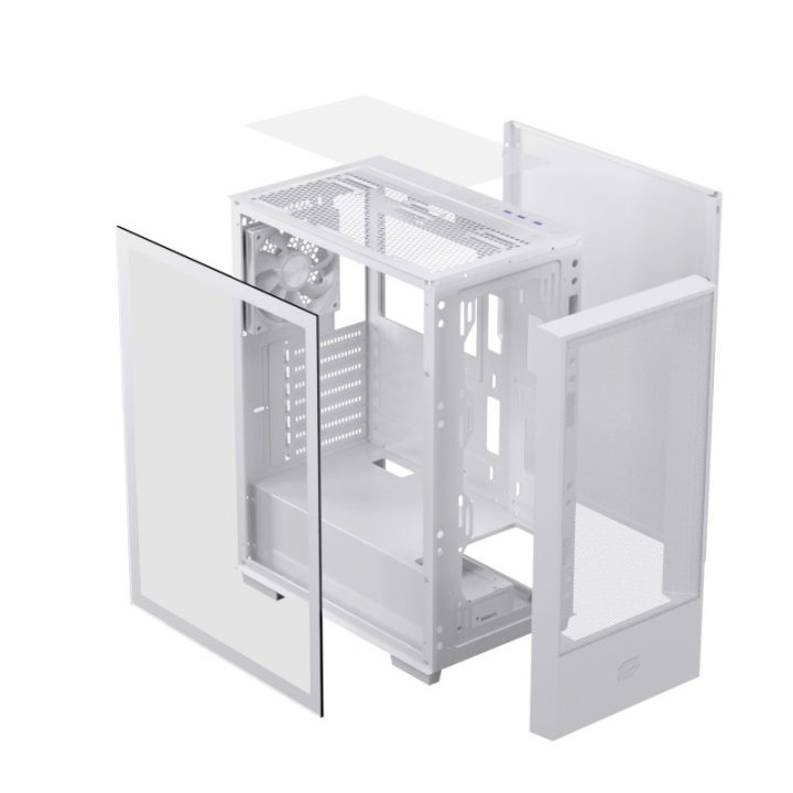 Caja ordenador gaming Einarex P100 core ATX cristal templado blanca…
