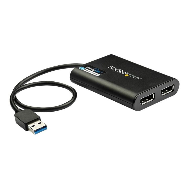 StarTech.com External USB 3.0 to Dual 4K60 DisplayPort Graphics…
