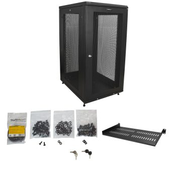 StarTech.com 24U 19" 4-Post Server Rack - Server Rack with Lock and…