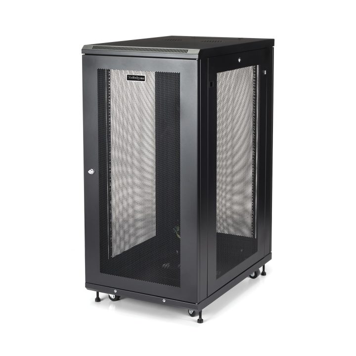 StarTech.com 24U 19" 4-Post Server Rack - Server Rack with Lock and…