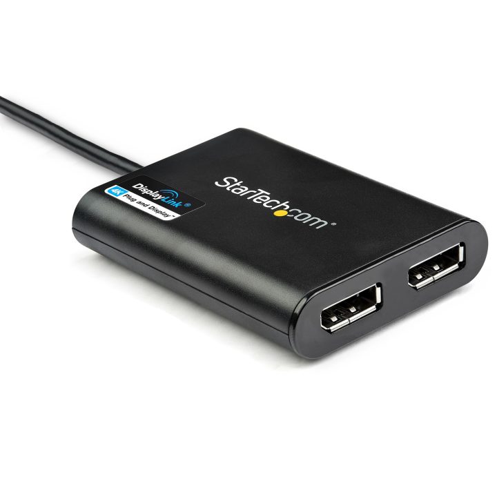 StarTech.com External USB 3.0 to Dual 4K60 DisplayPort Graphics…
