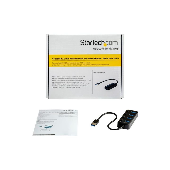 StarTech.com Hub USB-A con 4 Puertos USB-A - Ladrón USB - Alimentado…