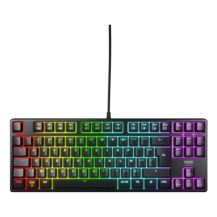 Teclado de jogo CHERRY K4V2 TKL USB AZERTY Francês Preto