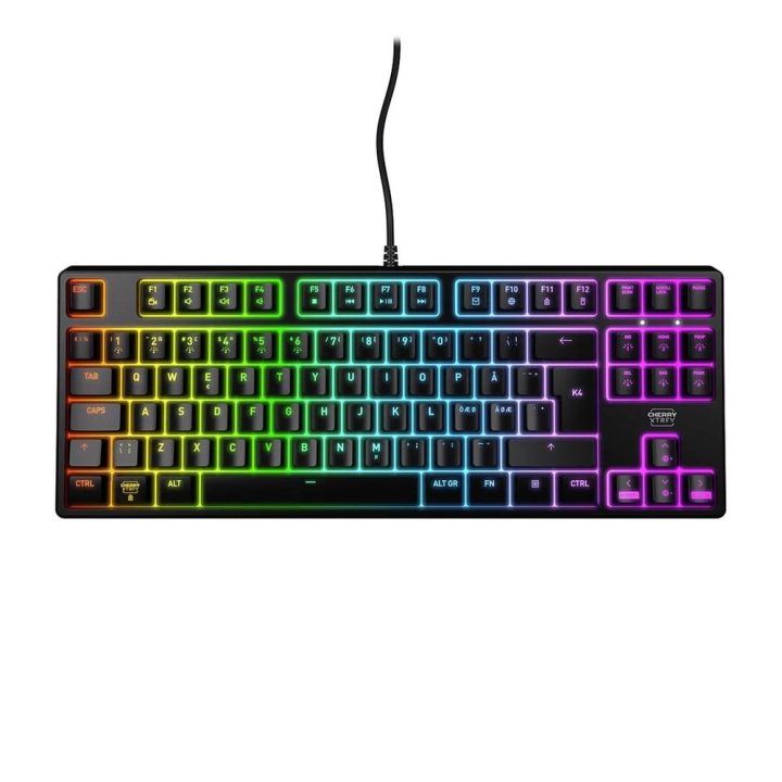 CHERRY K4V2 TKL teclado Juego USB AZERTY Francés Negro