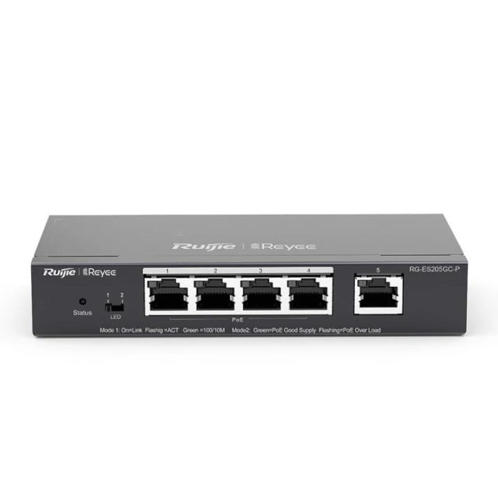 Ruijie Networks Reyee Switch 5xGb RJ45 (4 PoE/POE+) 54W Aço…