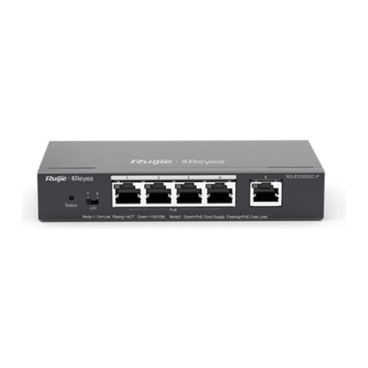 Ruijie Networks Reyee Switch 5xGb RJ45 (4 PoE/POE+) 54W Aço…