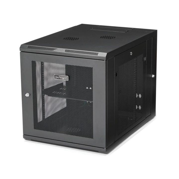 StarTech.com 12U 19" 4-Post Wall-Mount Server Rack with 1U Shelf -…