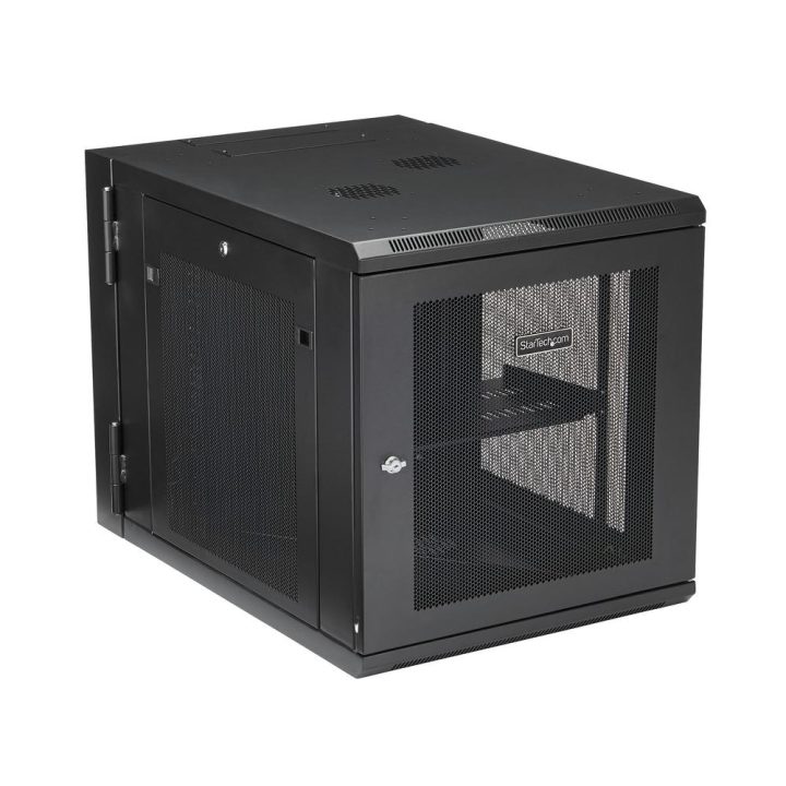 StarTech.com 12U 19" 4-Post Wall-Mount Server Rack with 1U Shelf -…