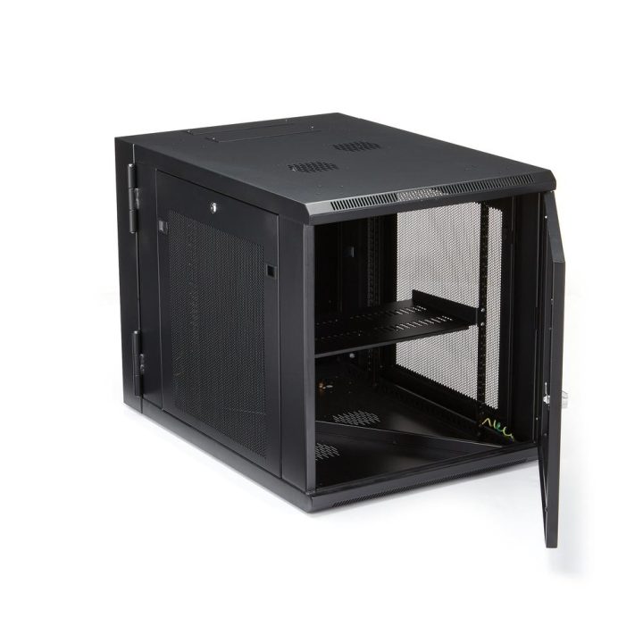 StarTech.com 12U 19" 4-Post Wall-Mount Server Rack with 1U Shelf -…