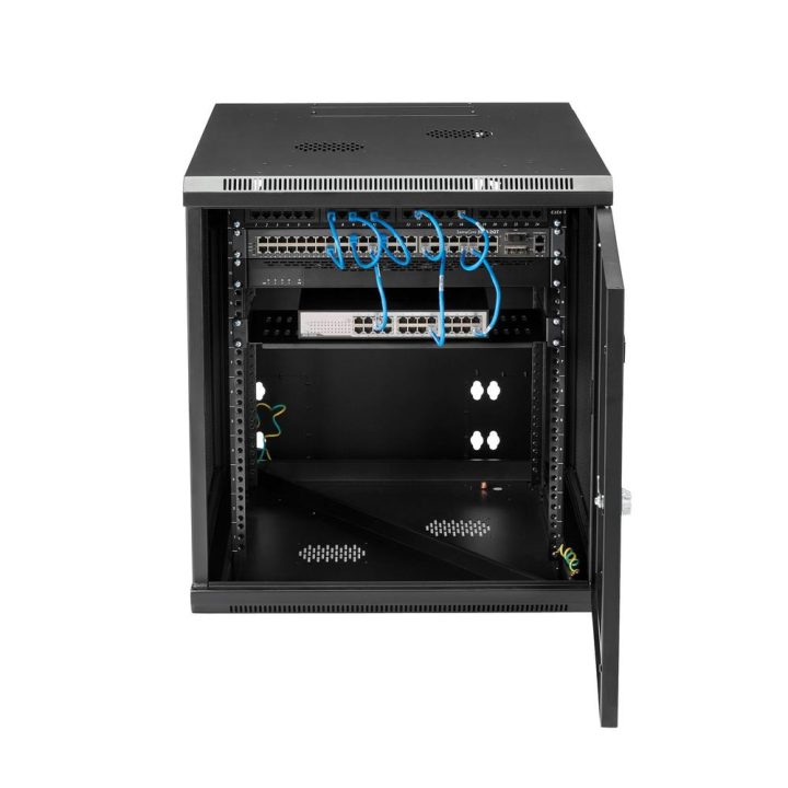 StarTech.com 12U 19" 4-Post Wall-Mount Server Rack with 1U Shelf -…