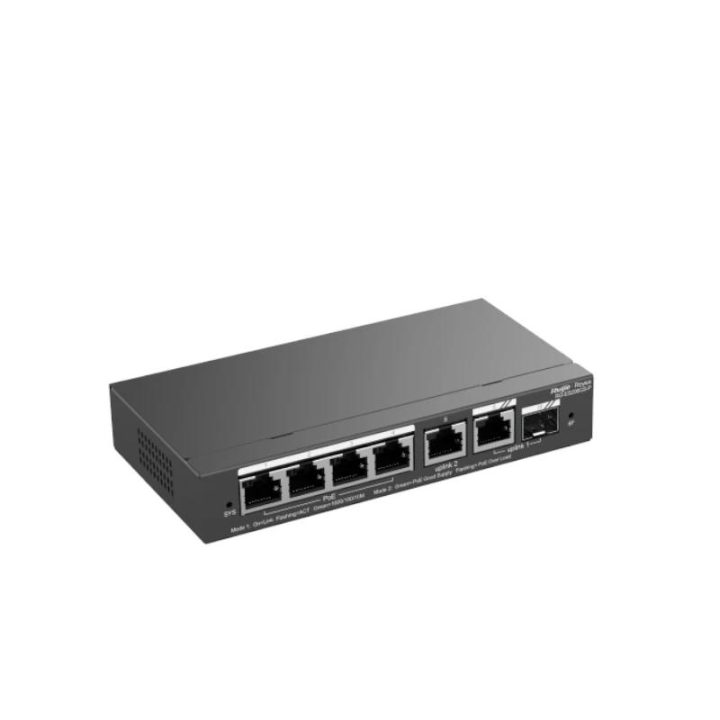 Ruijie Networks Reyee ES206GS-P Switch 4xPoE 2xGbE 1xSFP(C) 54W…