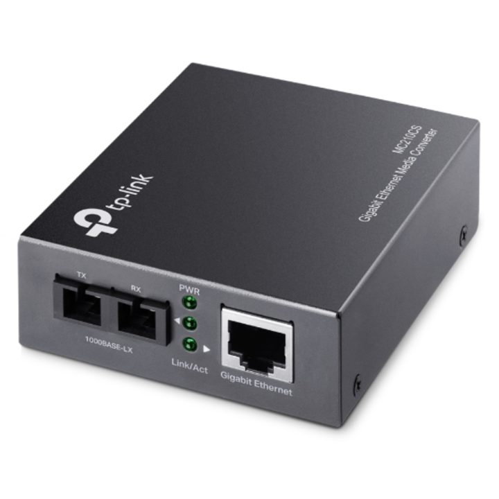 TP-Link MC210CS conversor de meio 1000 Mbit/s 1310 nm Monomodo Preto