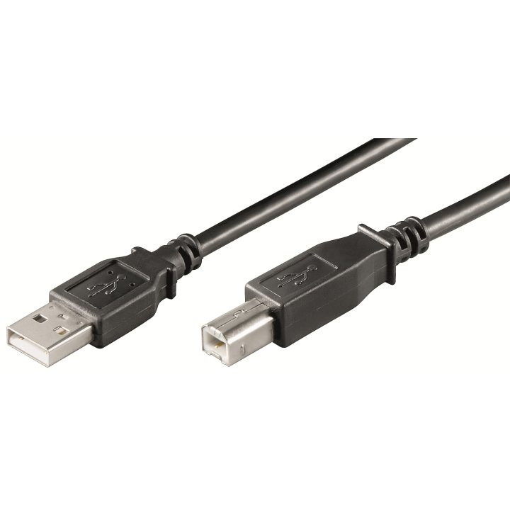 Ewent EC1005 USB 2.0 Cable 3 m USB A USB B 0.48 Gbit/s Black