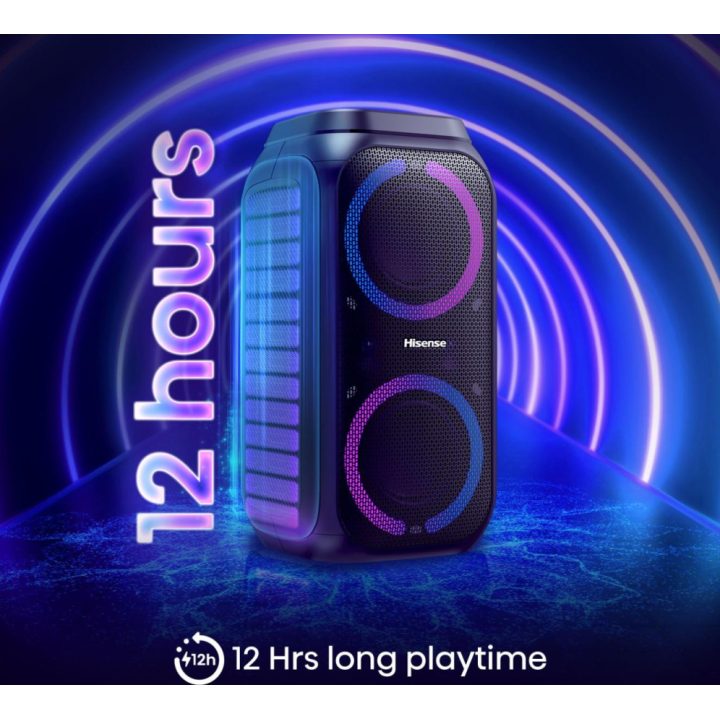 Hisense Party Rocket 160 Coluna para festas Preto 160 W
