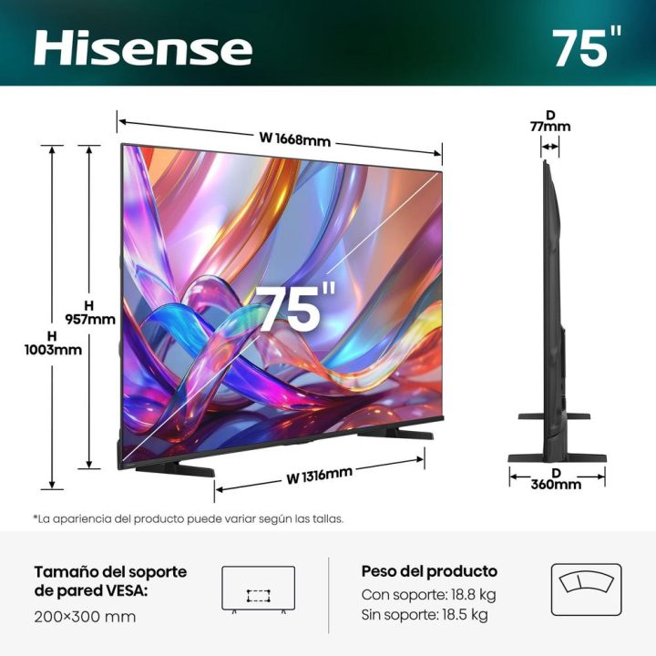 Hisense 75E7S 75" 4K UHD