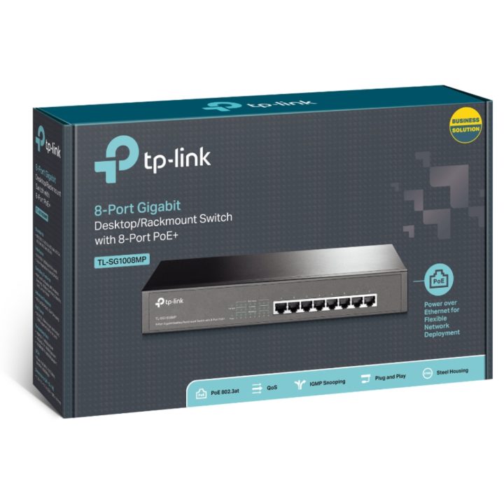 TP-Link TL-SG1008MP Unmanaged Gigabit Ethernet (10/100/1000) Power…