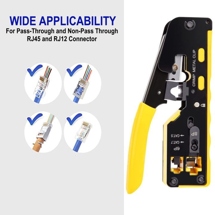 Ewent EW9006 Crimping Tool Black, Yellow