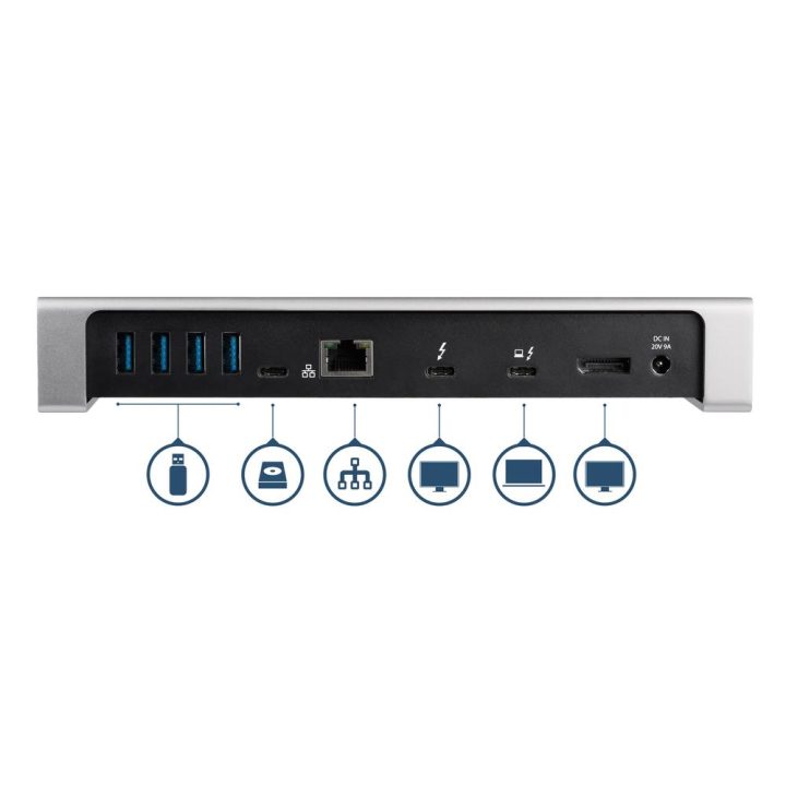 StarTech.com Thunderbolt 3 Dock - Laptop Docking Station for Two 4K…