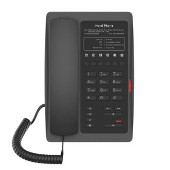 FANVIL H3 Teléfono IP hotel, placa personalizada N (H3(Black))