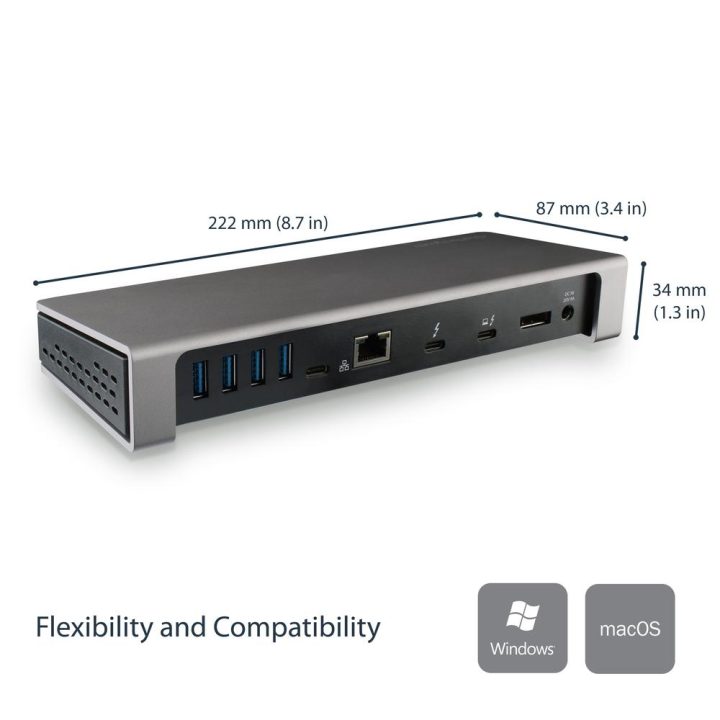StarTech.com Dock Thunderbolt 3 - Docking Station de Portátil para…