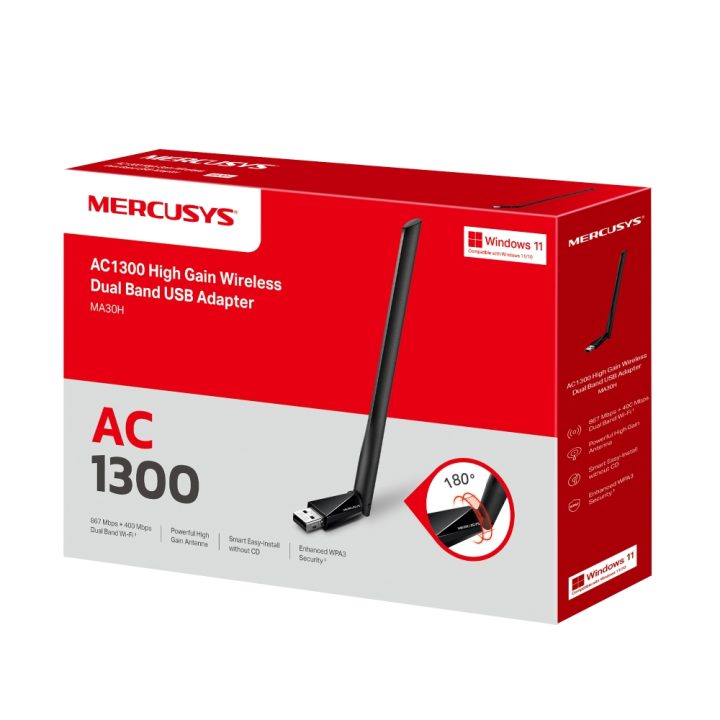 Mercusys MA30H AC1300 USB Type-A Wi-Fi Adapter