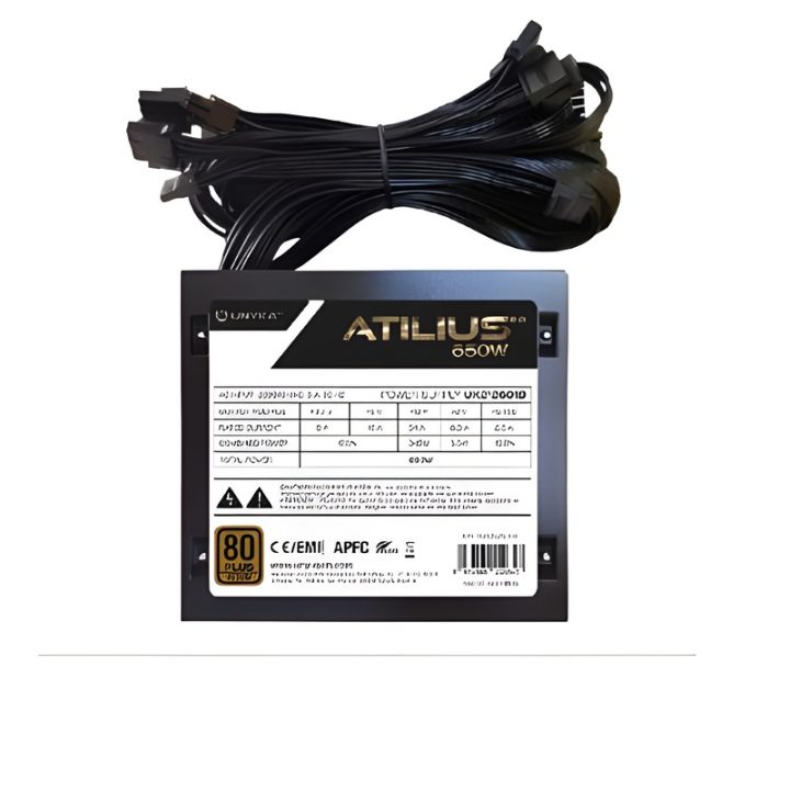 UNYKAch ATX Atilius 2.0 Black 650W 80+ Bronze ATX Power Supply Unit…