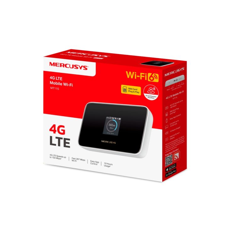 Mercusys MT115 AX300 Portable 4G LTE Wi-Fi Router