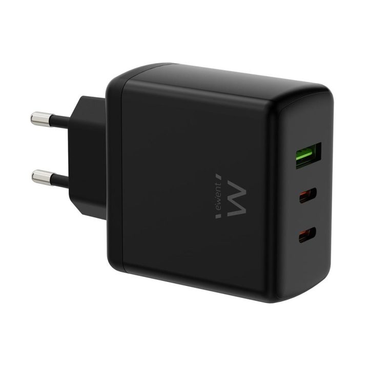Ewent 65W GaN Fast Charger with 3 Ports (2 USB-C PD and 1 USB-A QC)…