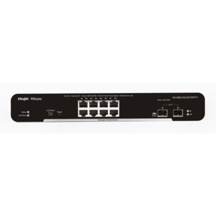 Ruijie Networks RG-NBS3100-8GT2SFP-P Managed L2 Gigabit Ethernet…