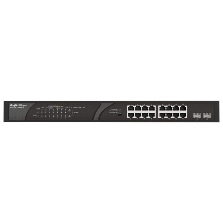 Ruijie Networks RG-ES118GS-P Unmanaged Gigabit Ethernet (10/100/1000)…