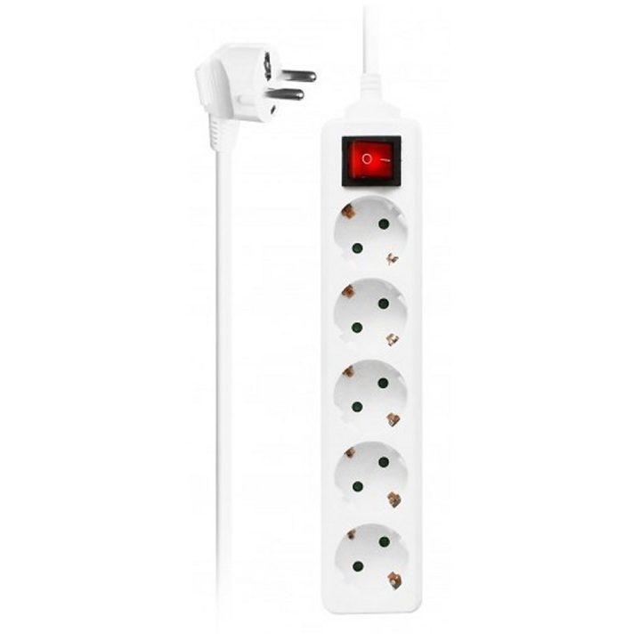 Ewent EW3916 base múltiple 1,5 m 5 salidas AC Interior Blanco