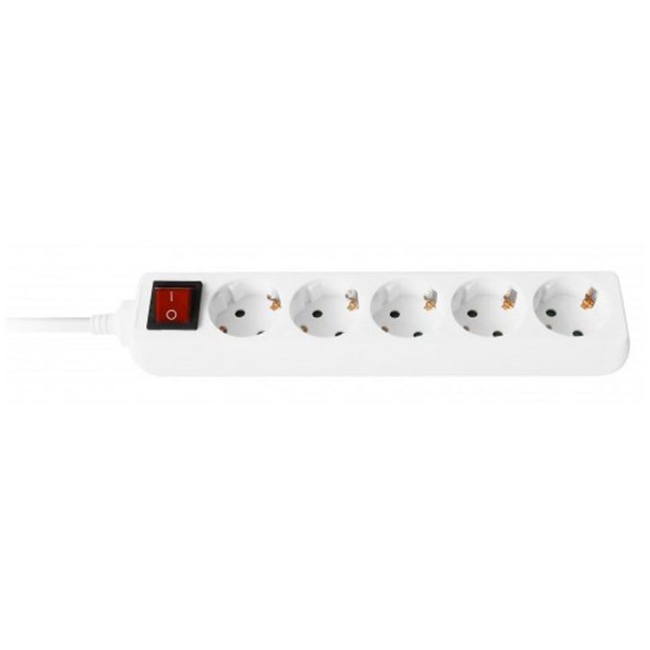 Ewent EW3916 Power Strip 1.5 m 5 Outlets AC Indoor White