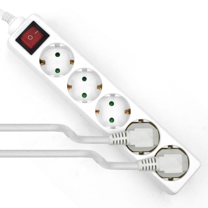 Ewent EW3916 Power Strip 1.5 m 5 Outlets AC Indoor White