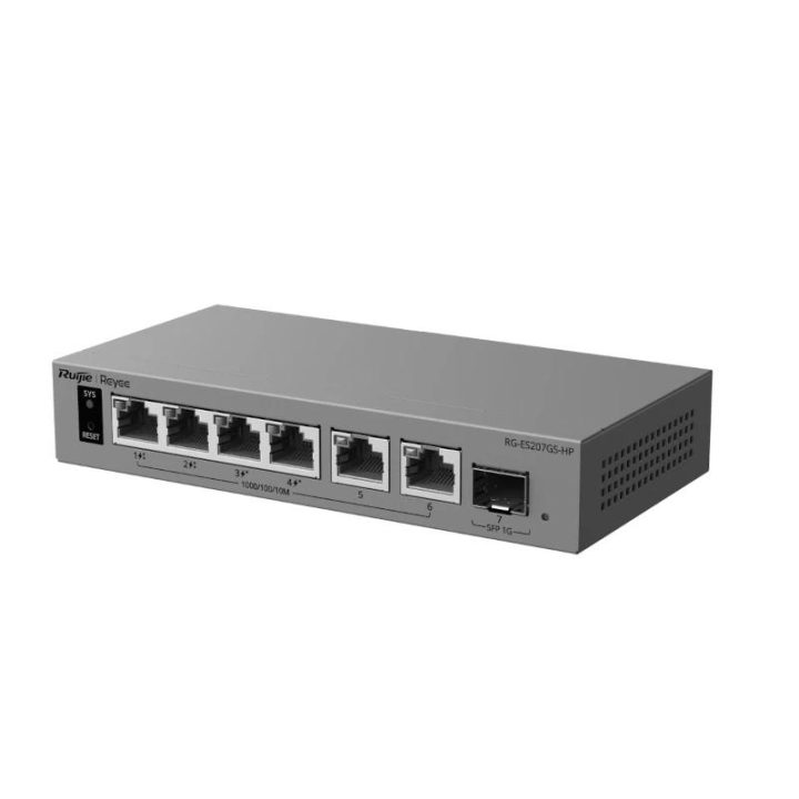 Ruijie Networks Reyee RG-ES207GS-HP Cloud Switch 2P PoE++ 2P PoE+